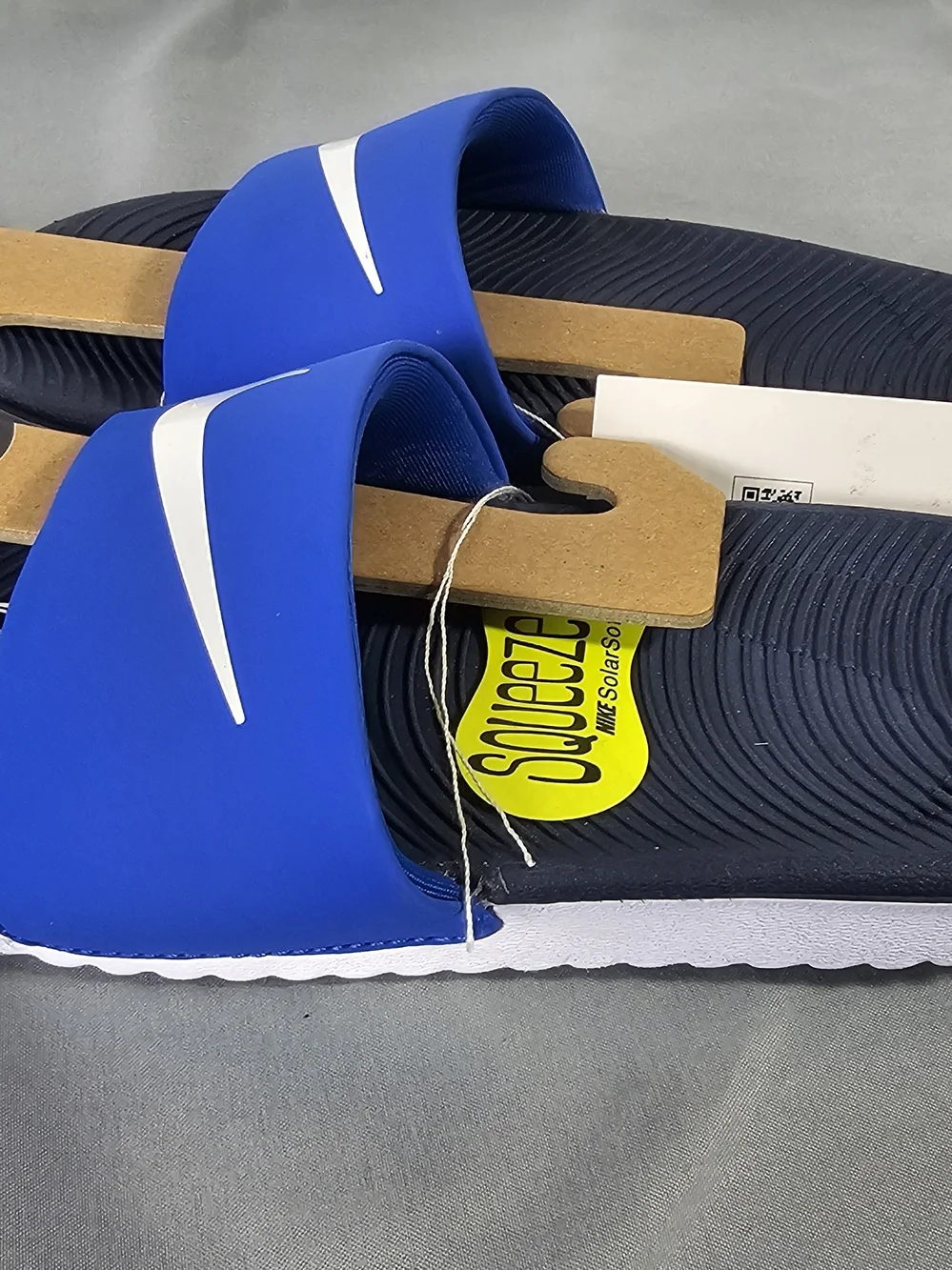Nike Blue & Navy Slide Sandals with White Swoosh Size 12C NWT